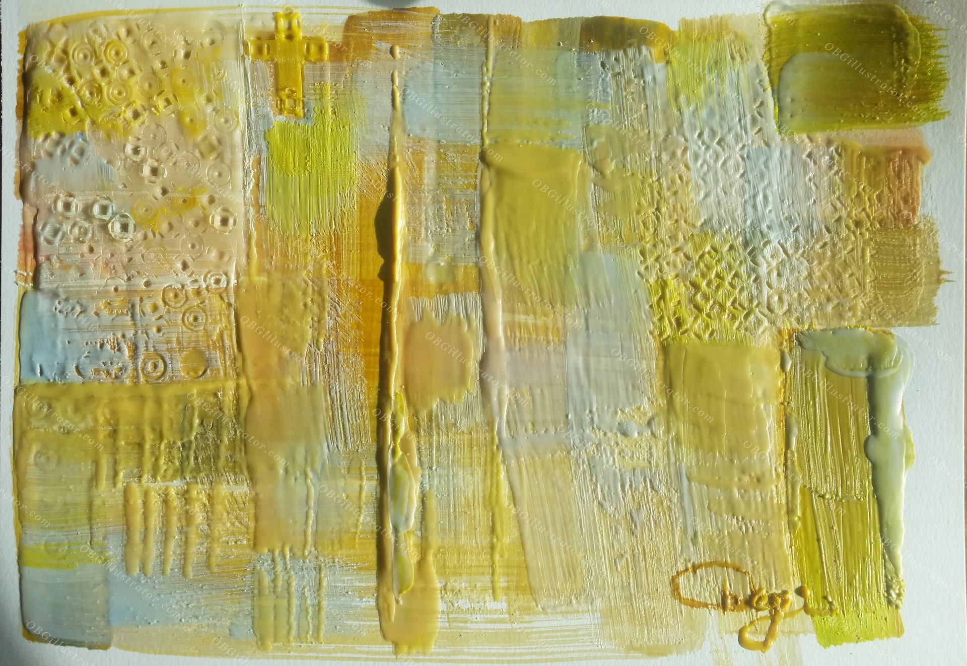 Green Abstract Fabric (on paper)