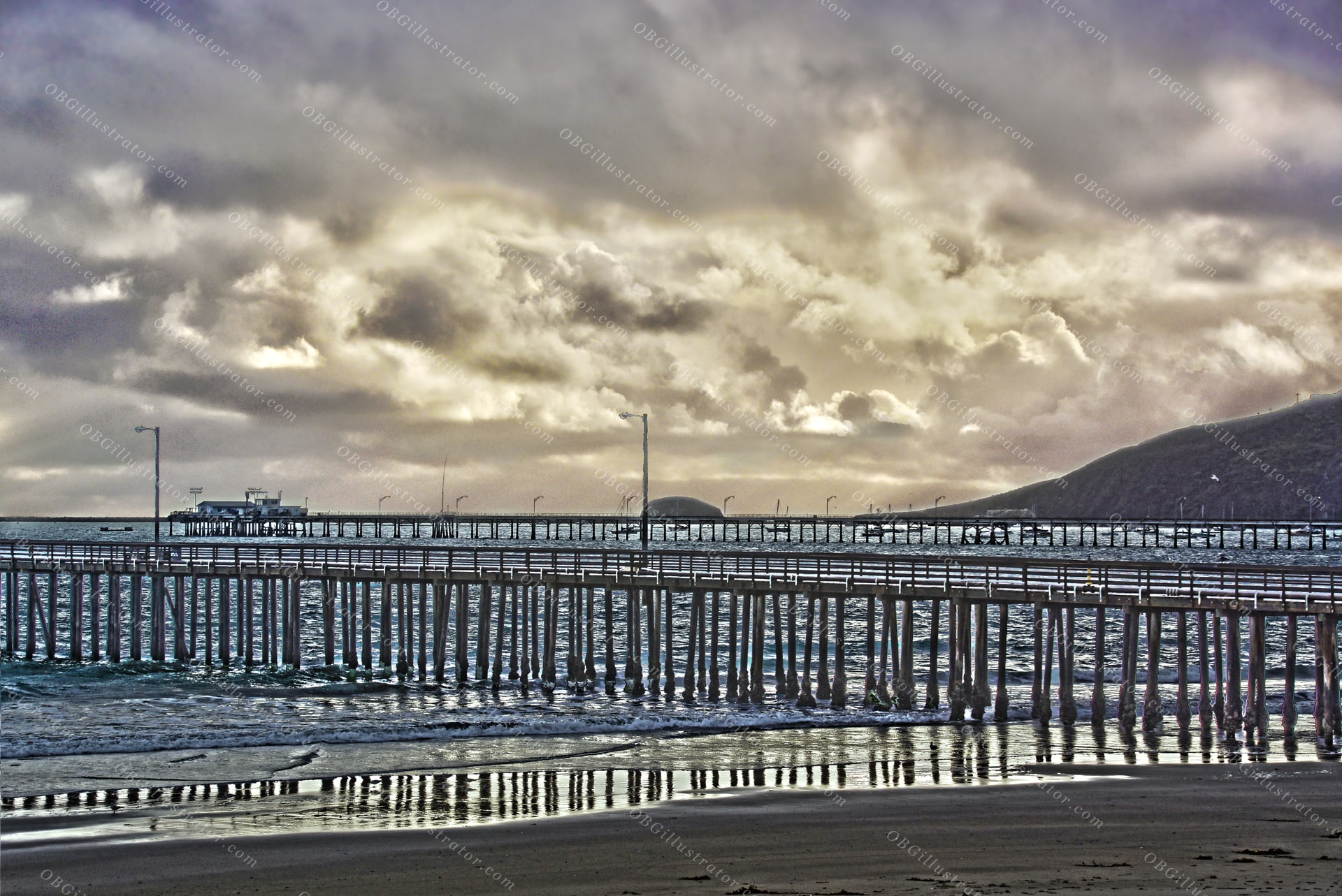 Storm Light Over Avila Pier