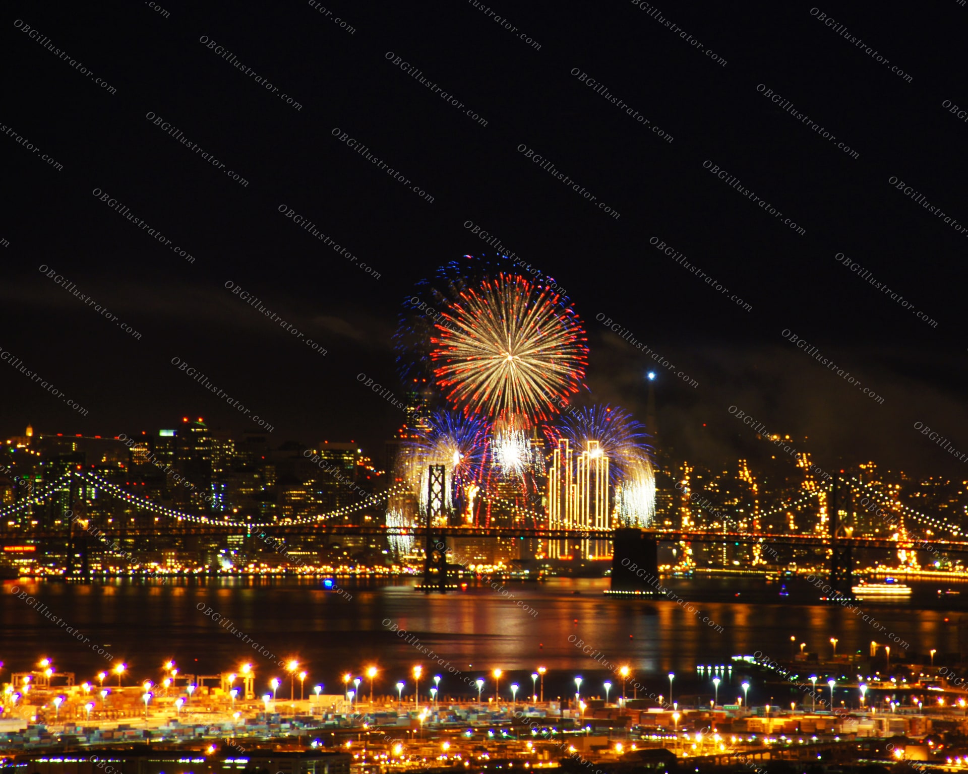 Fireworks Over The Bay
