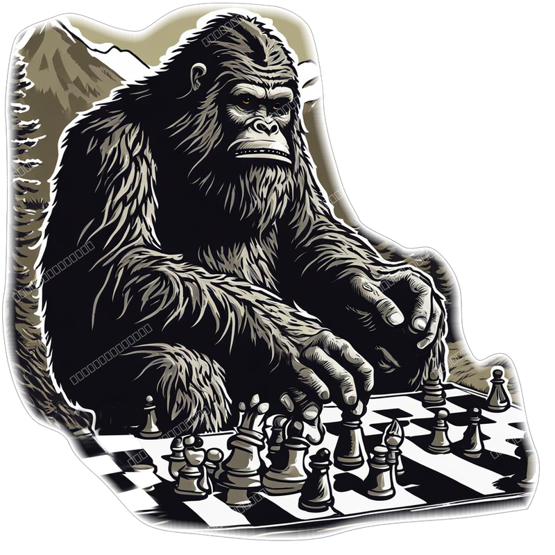 sasquatch playing chess